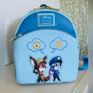 Loungefly Disney Zootopia Young Nick and Judy Mini Backpack